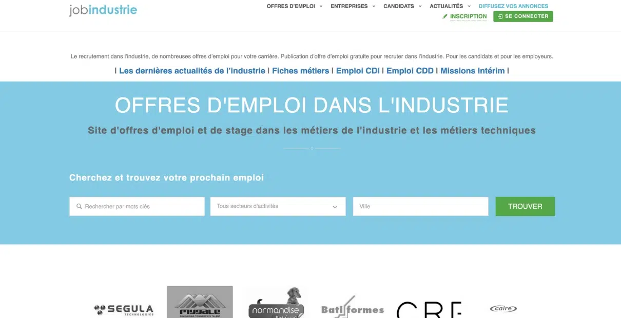 Job Industrie : un des meilleurs sites de recrutement dans l'industrie en 2024